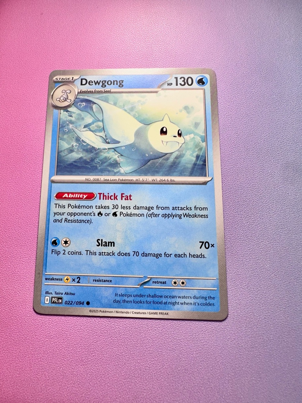 dewgong - 022/094 (common) — pokemon: phantasmal flames